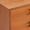 Danish vintage bedside table with 2 small drawers