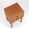 Danish vintage bedside table with 2 small drawers