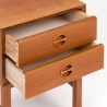 Nachtkastje Deens vintage model met 2 kleine lades