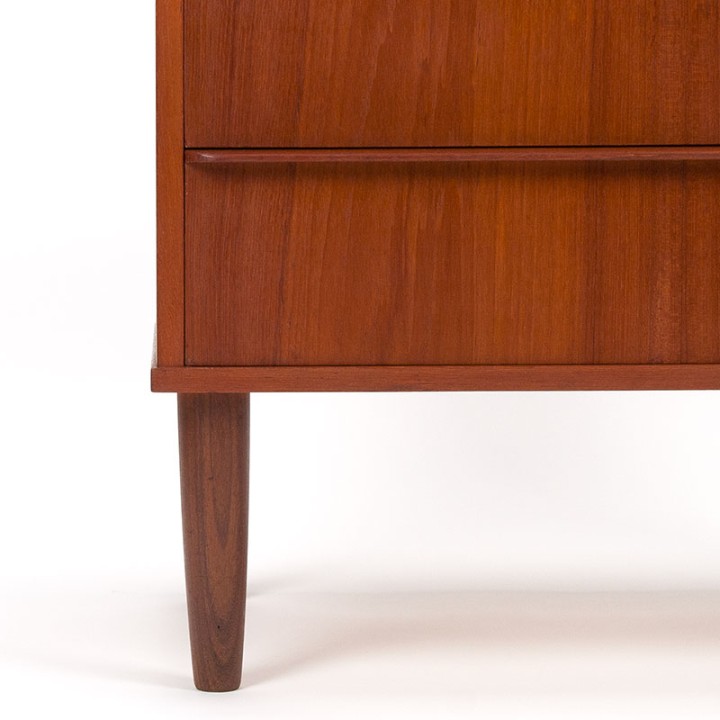 Vintage ladekast 3 lades Deens Design in teak