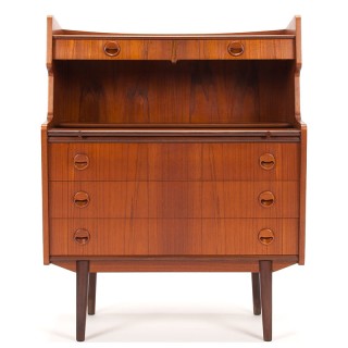 Mid-Century teak Deens secretaire meubel