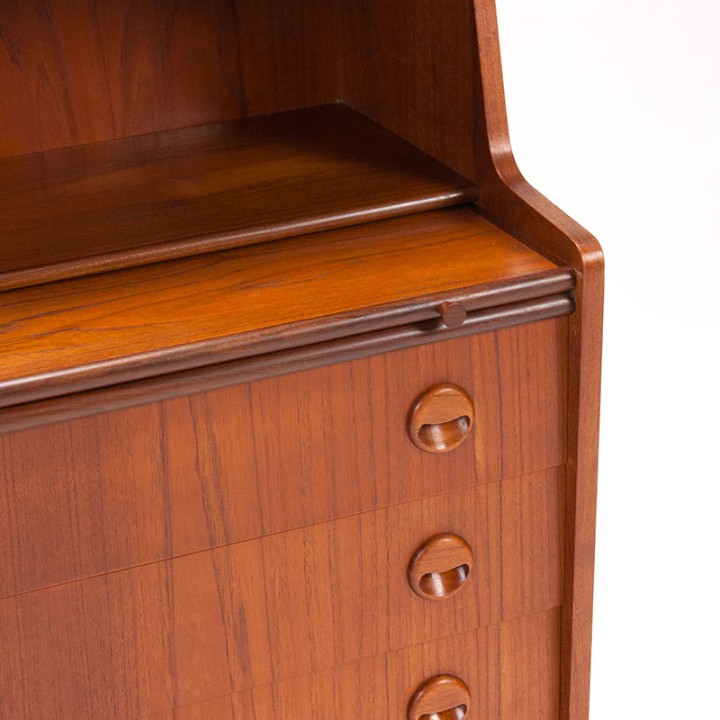 Mid-Century teak Deens secretaire meubel