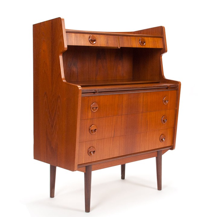 Mid-Century teak Deens secretaire meubel