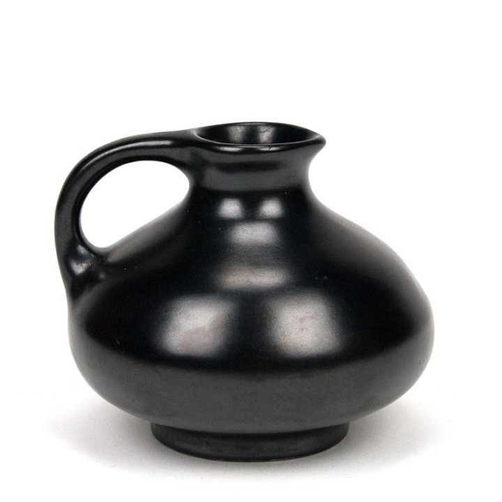Small model vintage black ceramic vase