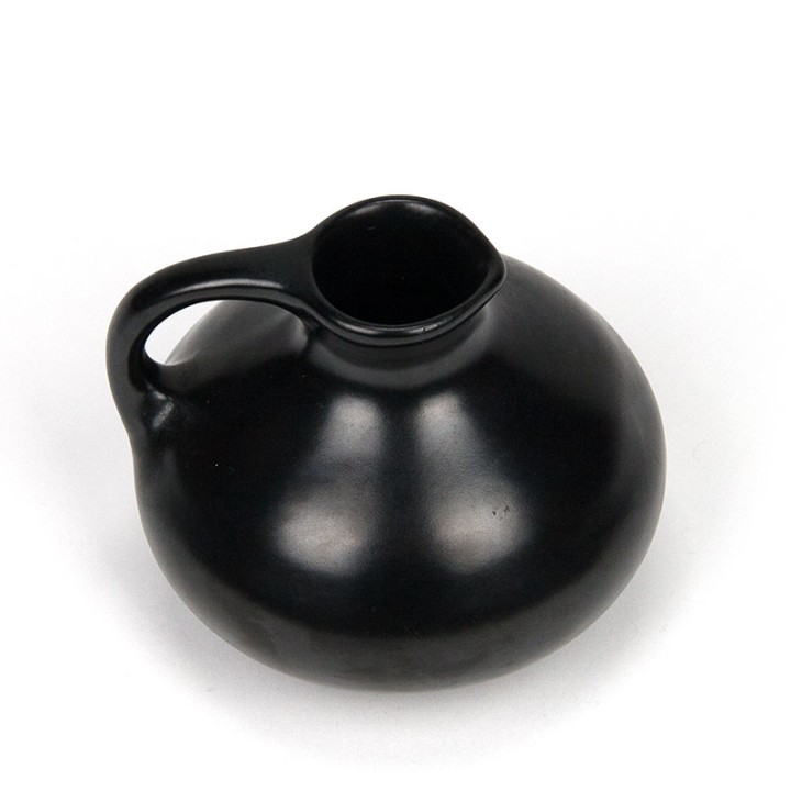 Small model vintage black ceramic vase