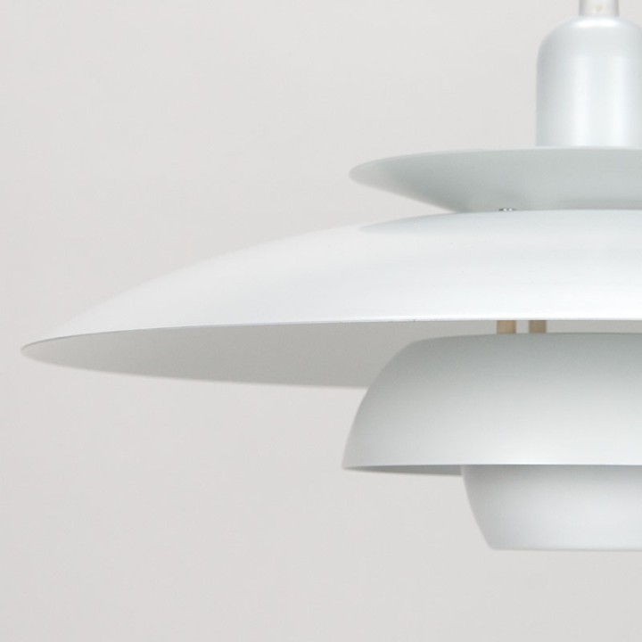 Deense wit metalen vintage schijven hanglamp