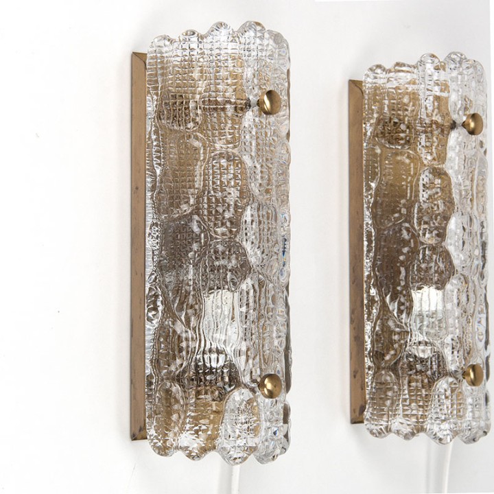 Carl Fagerlund Mid-Century set wandlampen voor Orrefors