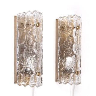 Carl Fagerlund Mid-Century set of wall lamps for Orrefors