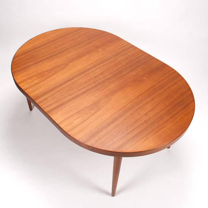 Kai Kristiansen Mid-Century round extendable dining table