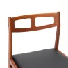 Mid-Century Danish set of 6 vintage teak dining chairs