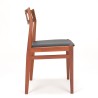 Mid-Century Deense set van 6 vintage eettafel stoelen in teak