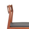 Mid-Century Deense set van 6 vintage eettafel stoelen in teak