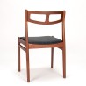 Mid-Century Deense set van 6 vintage eettafel stoelen in teak