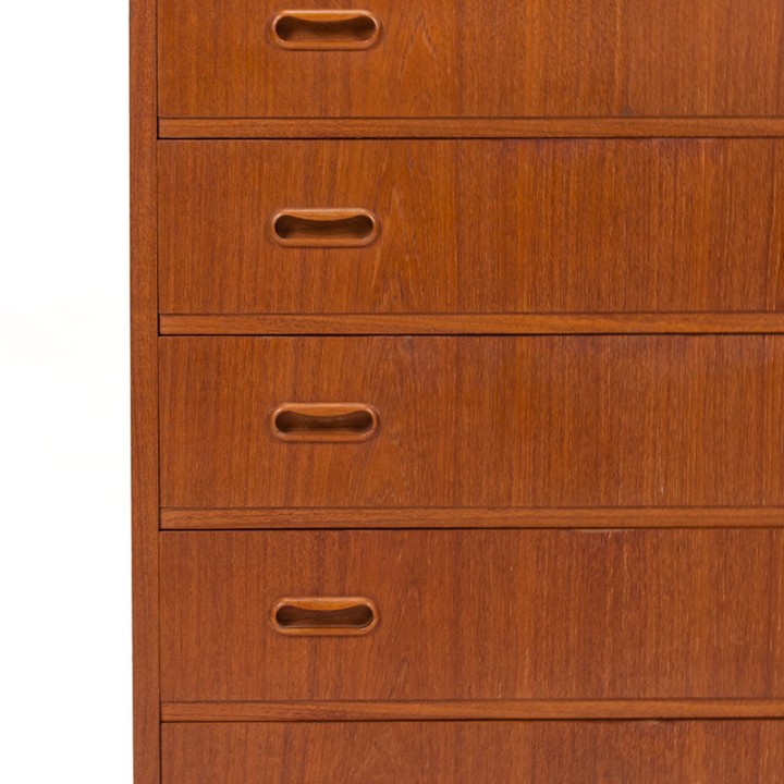 Teakhouten Mid-Century Deense vintage ladekast