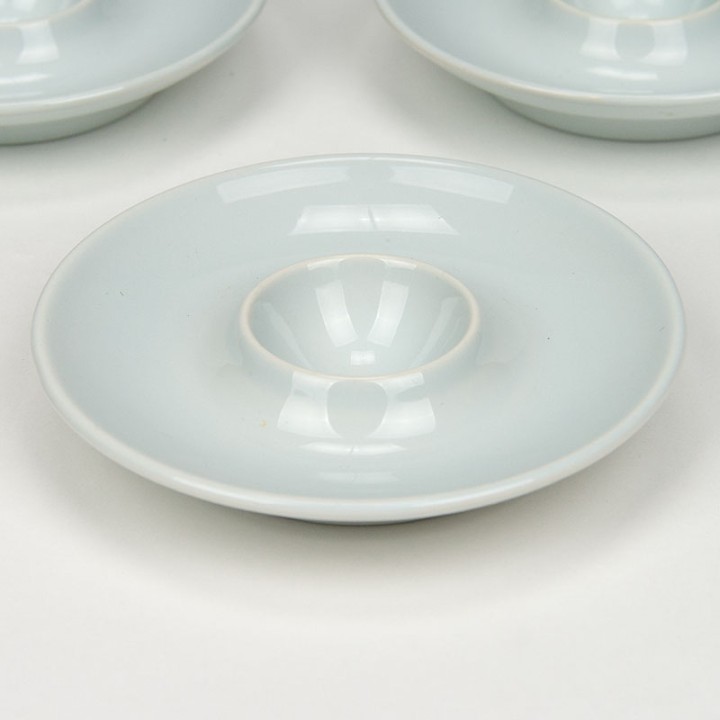 Set van 5 Fris Edam aardewerk vintage eierdopjes