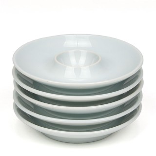 Set van 5 Fris Edam aardewerk vintage eierdopjes