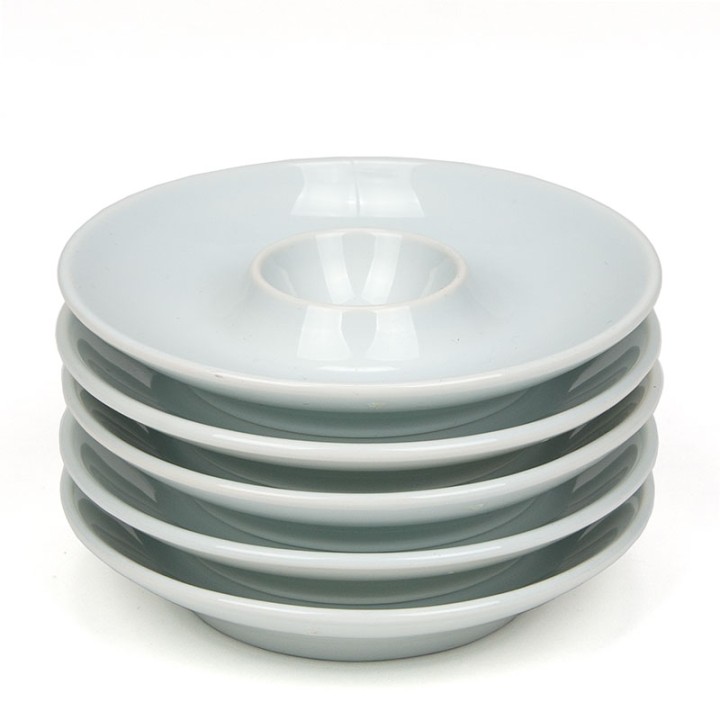 Set van 5 Fris Edam aardewerk vintage eierdopjes