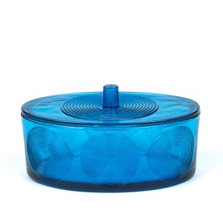 Holmegaard vintage glass lidded box designed by Per Lütken