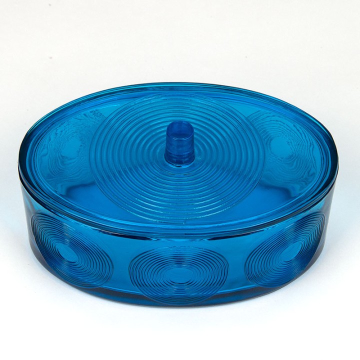 Holmegaard vintage glass lidded box designed by Per Lütken
