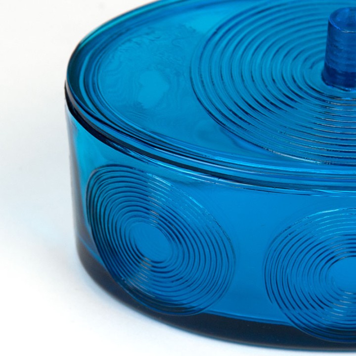 Holmegaard vintage glass lidded box designed by Per Lütken
