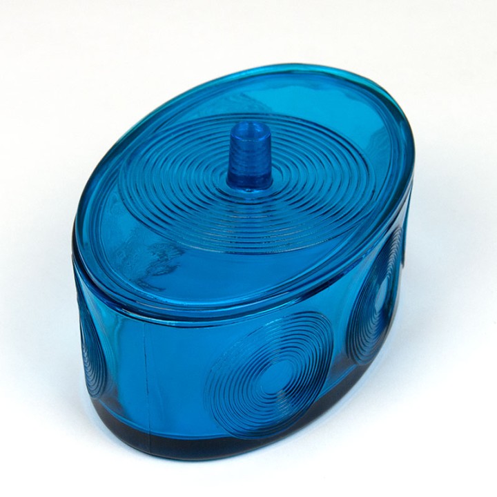 Holmegaard vintage glass lidded box designed by Per Lütken