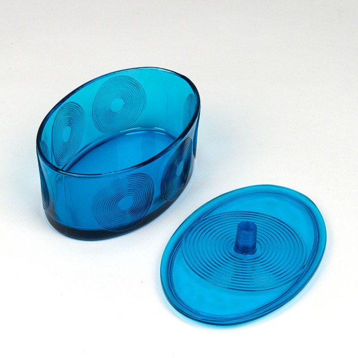 Holmegaard vintage glass lidded box designed by Per Lütken