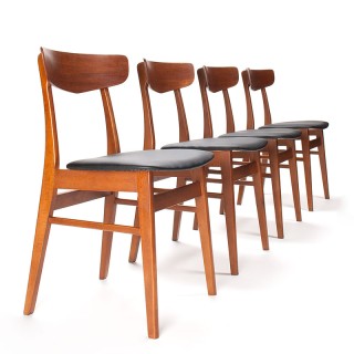 Findahls Danish Mid-Century set of 4 Møsbol dining chairs