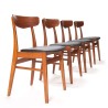 Findahls Danish Mid-Century set of 4 Møsbol dining chairs