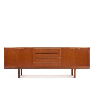 McIntosh lang teakhouten Mid-Century dressoir