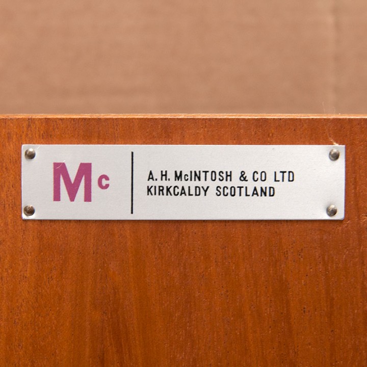 McIntosh lang teakhouten Mid-Century dressoir