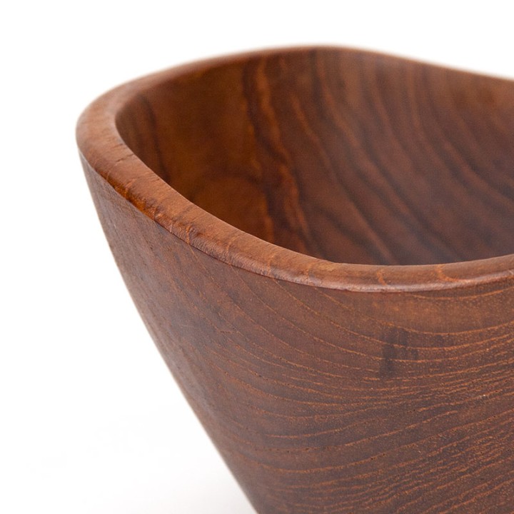 Organisch Deens Mid-Century schaaltje in teak