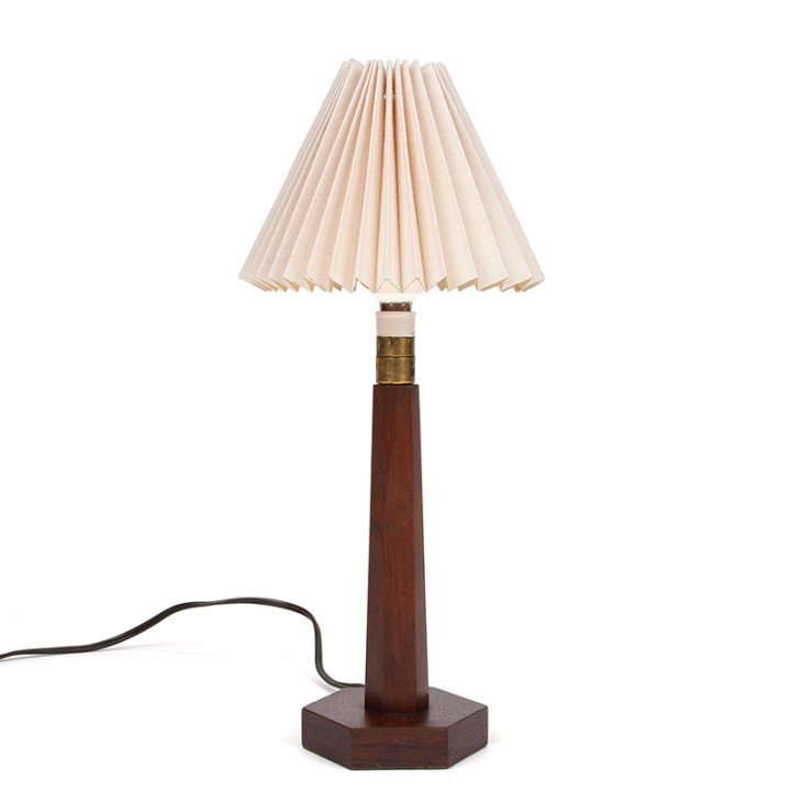 Palissander houten Mid-Century design tafellampje