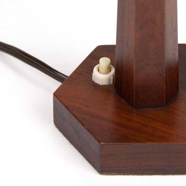 Palissander houten Mid-Century design tafellampje