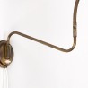 Deense Mid-Century wandlamp messing en zwart metaal