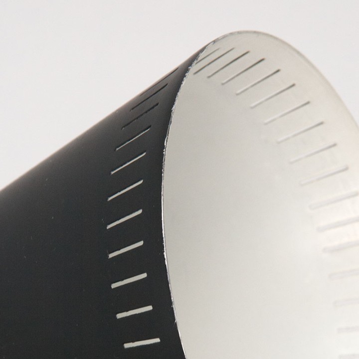 Danish Mid-Century wall lamp brass and black metal