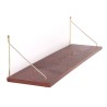 Teak Mid-Century bookshelf with brass brackets