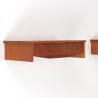 Mid-Century Deense vintage set van 2 wandlade kastjes