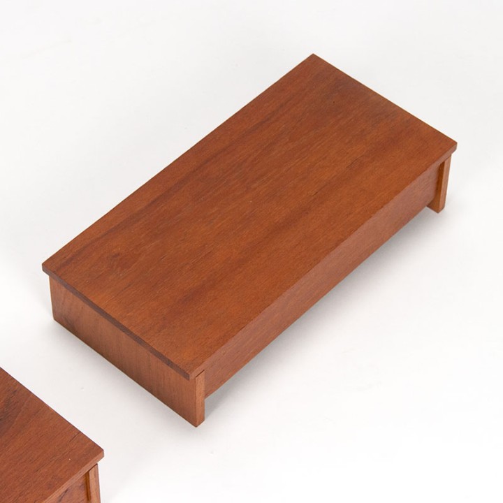 Mid-Century Danish vintage set of 2 small wall drawer cabinets