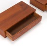 Mid-Century Deense vintage set van 2 wandlade kastjes