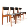 Mid-Century set of 4 Danish vintage dining chairs