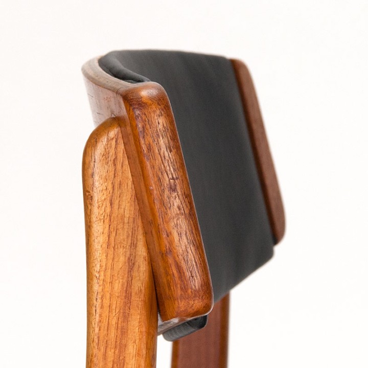 Mid-Century set van 4 Deense vintage eettafel stoelen