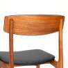 Mid-Century set van 4 Deense vintage eettafel stoelen
