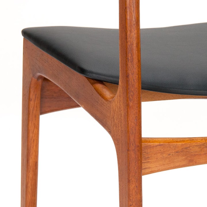 Mid-Century set van 4 Deense vintage eettafel stoelen