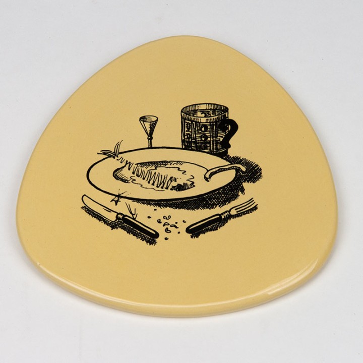 Søholm set van 4 vintage kleine serveerbordjes