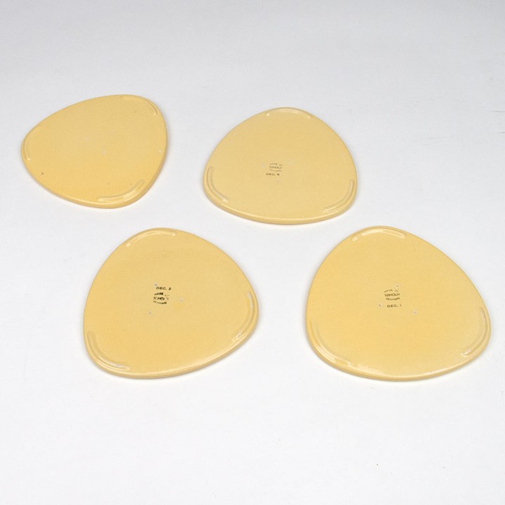 Søholm set van 4 vintage kleine serveerbordjes