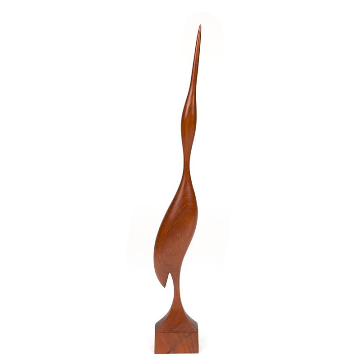 Moderne Mid-Century vintage teakhouten kraanvogel