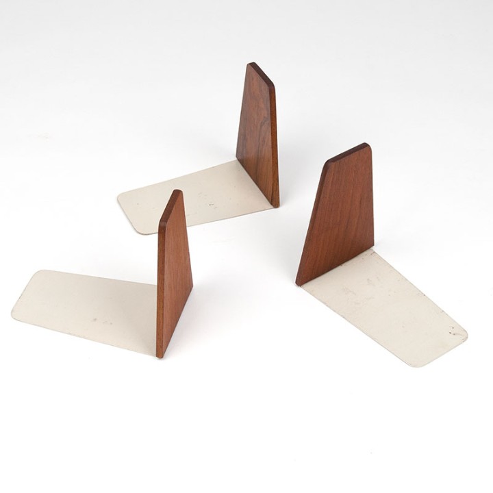 Set van 3 Mid-Century boekensteunen ontwerp Kai Kristiansen