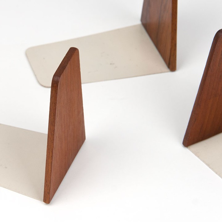 Set van 3 Mid-Century boekensteunen ontwerp Kai Kristiansen