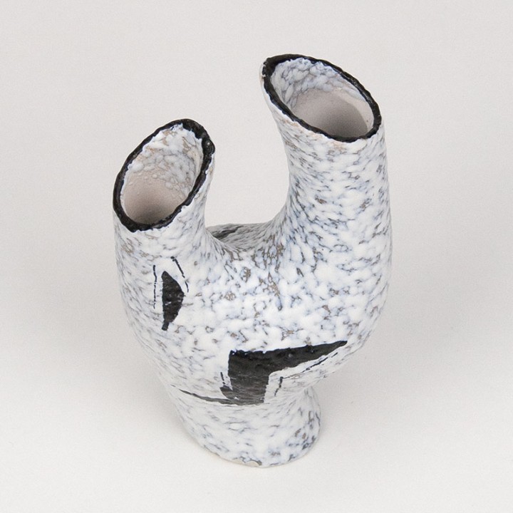 Klein model jaren 50 vintage vaasje van aardewerk