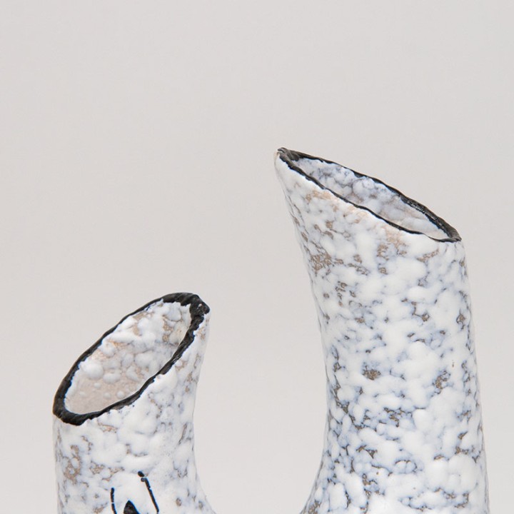 Klein model jaren 50 vintage vaasje van aardewerk